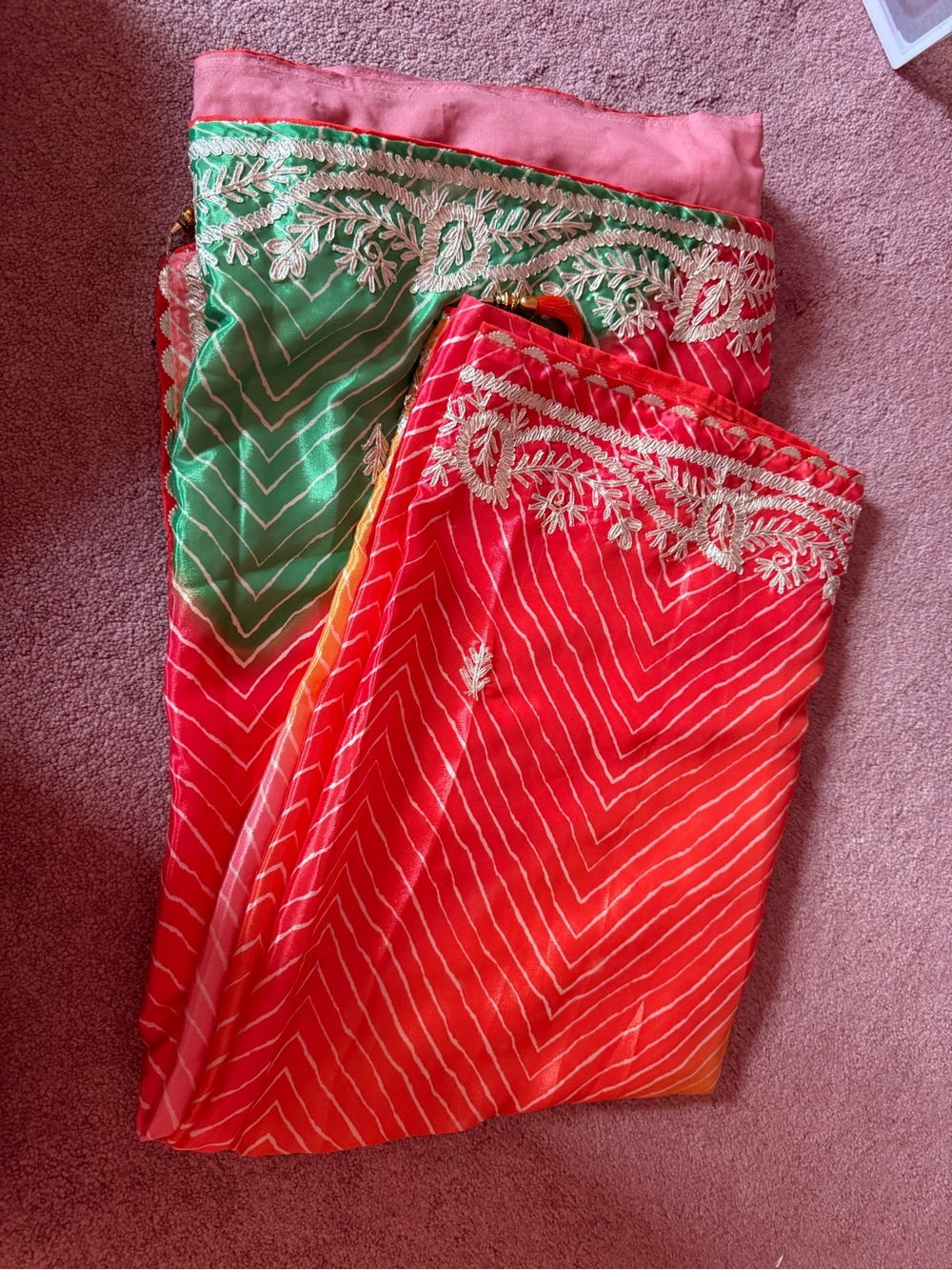 Colorful Saree without blouse
